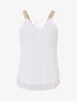 Top en voile à bretelles crochet - Blanc - 5