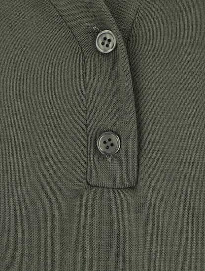 Pull uni fin à manches retroussables - Kaki - 3
