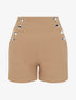 Short à pont taille empire - Camel - 1