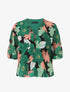 Blouse en voile à imprimé fleuri - Vert - 1