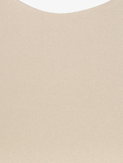 Body uni à col rond - Beige - 3