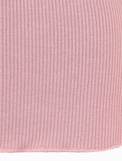 Débardeur côtelé coupe ajustée - Rose - 3