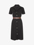 Robe chemise droite unie - Noir - 5