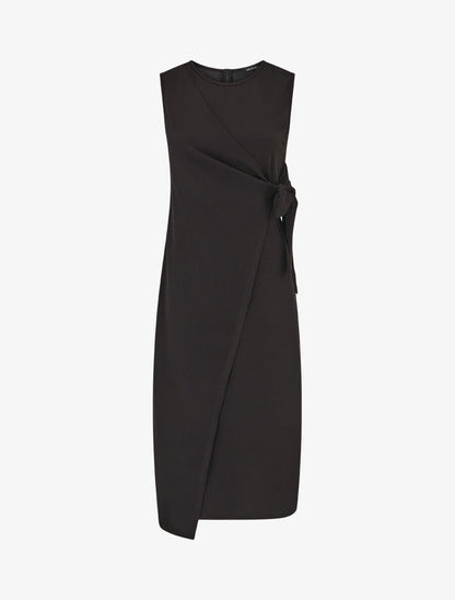 Robe style portefeuille et bord fendu - Noir - 1