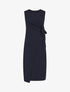 Robe style portefeuille et bord fendu - Marine - 5