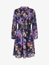 Robe patineuse à imprimé fleuri - Marine - 1