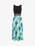 Robe longue sans manches imprimé tropical - Turquoise - 1