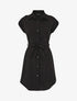 Robe chemise unie manches courtes - Noir - 4