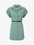 Robe courte unie style chemise - Bleu clair - 5