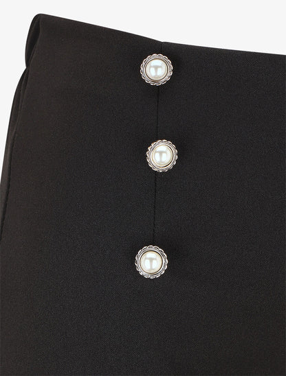 Pantalon fluide coupe droite - Noir - 3
