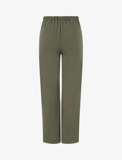 Pantalon fluide coupe droite - Kaki - 2
