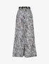 Pantalon large coupe flare à imprimé graphique - Noir - 1