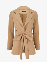 Blazer oversize ceinturé - Camel - 5