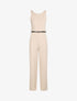 Combinaison ample à dos en V volanté - Beige - 4