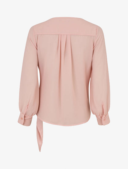 Blouse en voile style portefeuille - Rose - 2