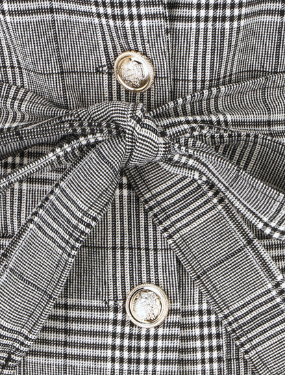 Veste droite à imprimé Prince de Galles - Noir - 3