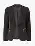 Blazer uni à poches zippées - Noir - 1