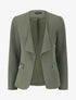 Blazer uni à poches zippées - Kaki - 1