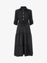 Robe longue à manches longues retroussables - Noir - 1
