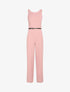 Combinaison ample à dos en V volanté - Rose poudré - 1
