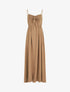 Robe longue unie boutonnée - Camel - 5