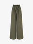 Pantalon uni à taille élastiquée - Kaki - 5
