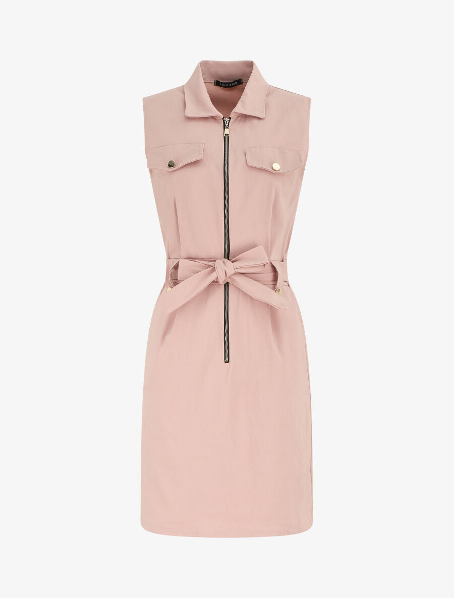 Robe droite effet jean - Rose - 4