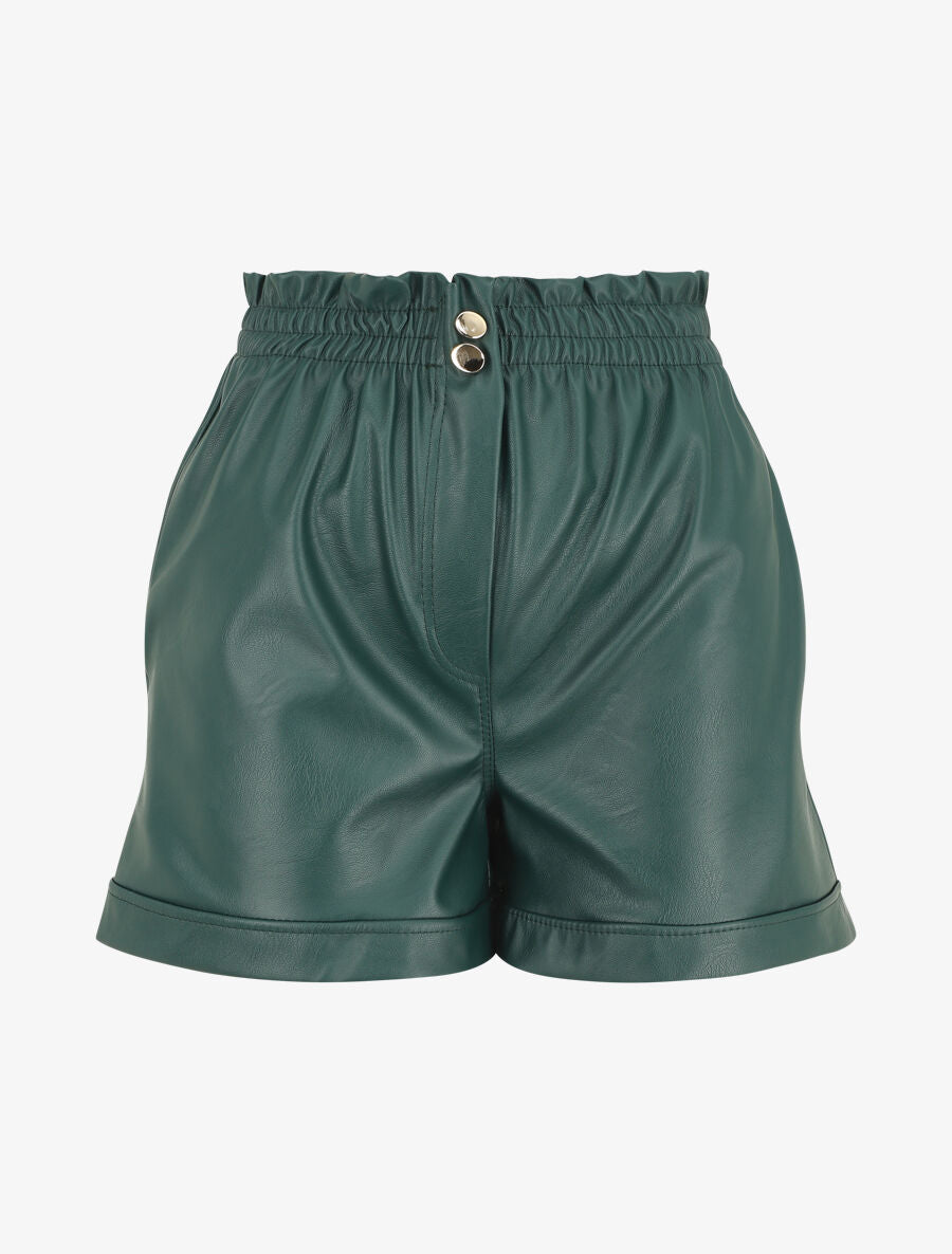 Short paperbag en simili - Vert - 5