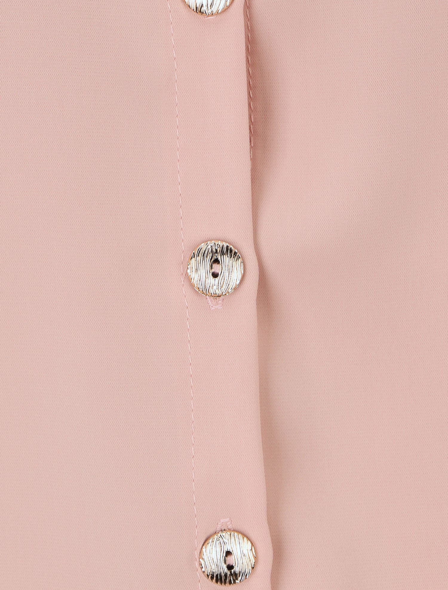 Blouse unie à manches longues - Rose - 3