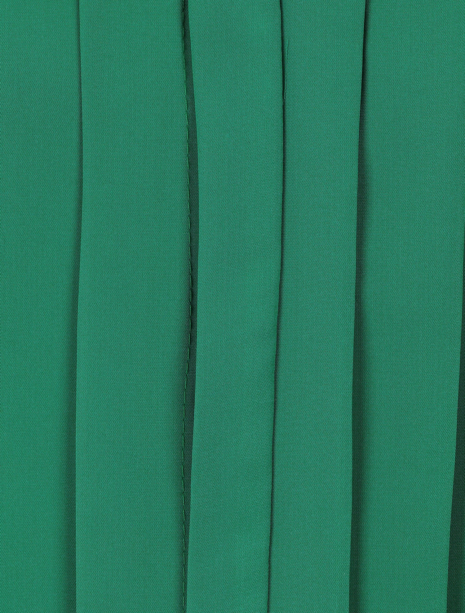 Blouse unie à manches retroussables - Vert - 3