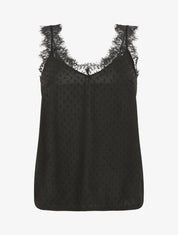 Top uni sans manches texturé - Noir - 7