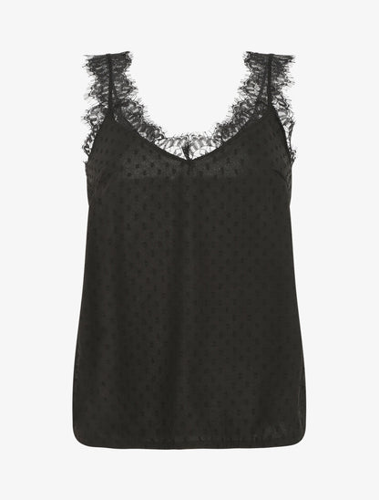 Top uni sans manches texturé - Noir - 7