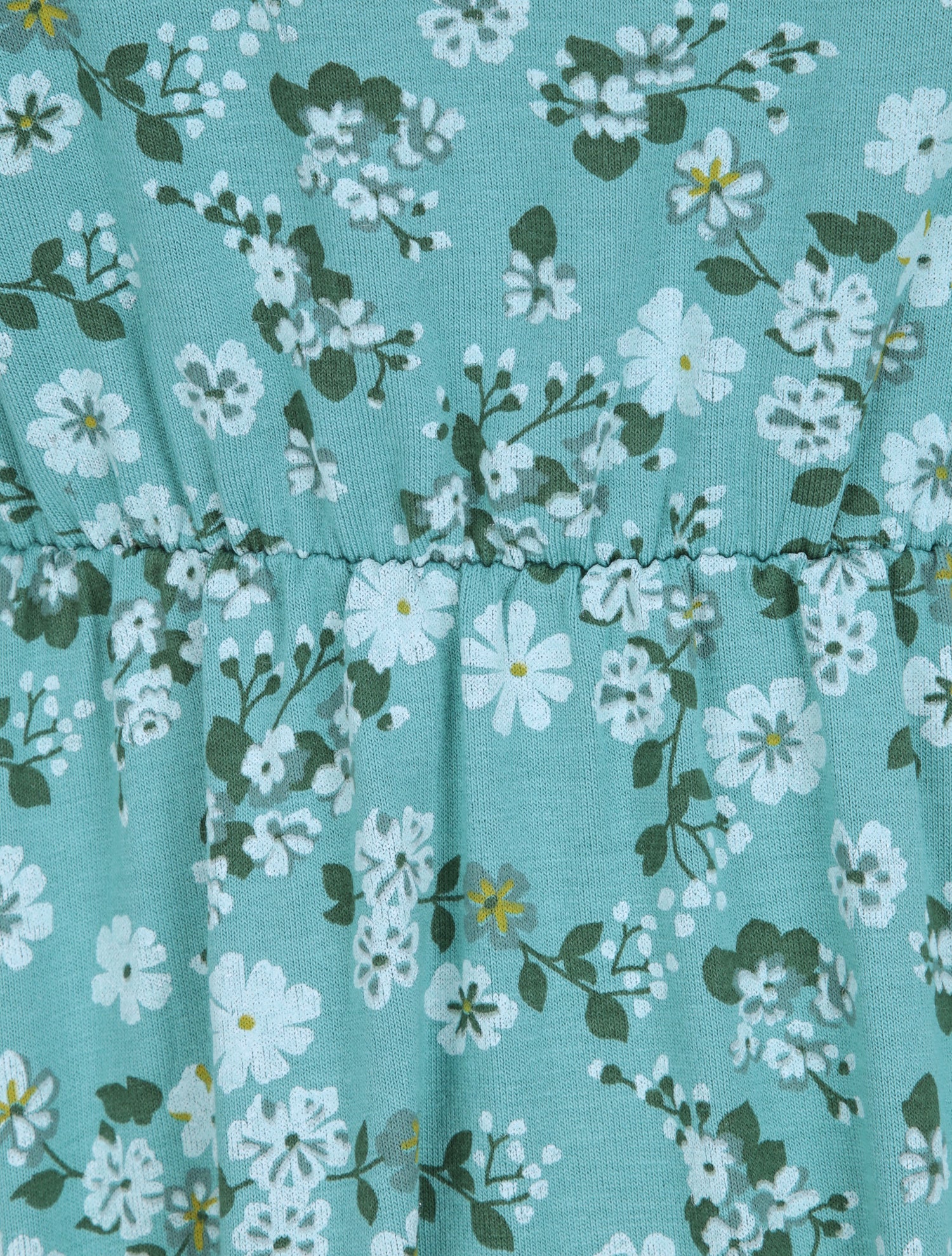 Robe courte coupe patineuse à imprimé fleuri - Vert menthe - 3