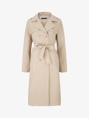 Trench long ceinturé - Beige - 1