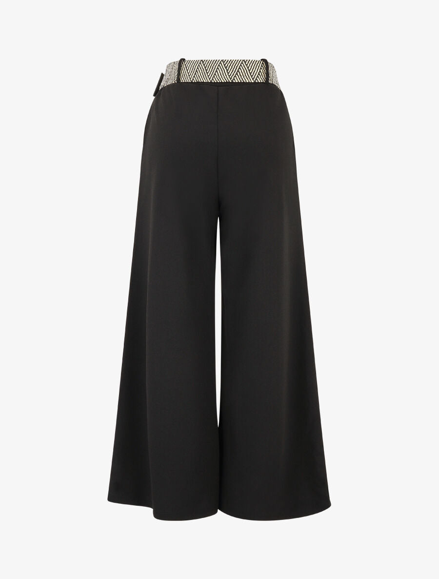Pantalon long uni fluide - Noir - 2