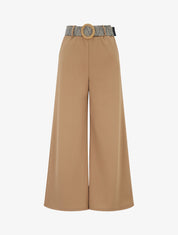 Pantalon long uni fluide - Taupe - 1