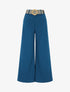 Pantalon long uni fluide - Bleu pétrole - 5