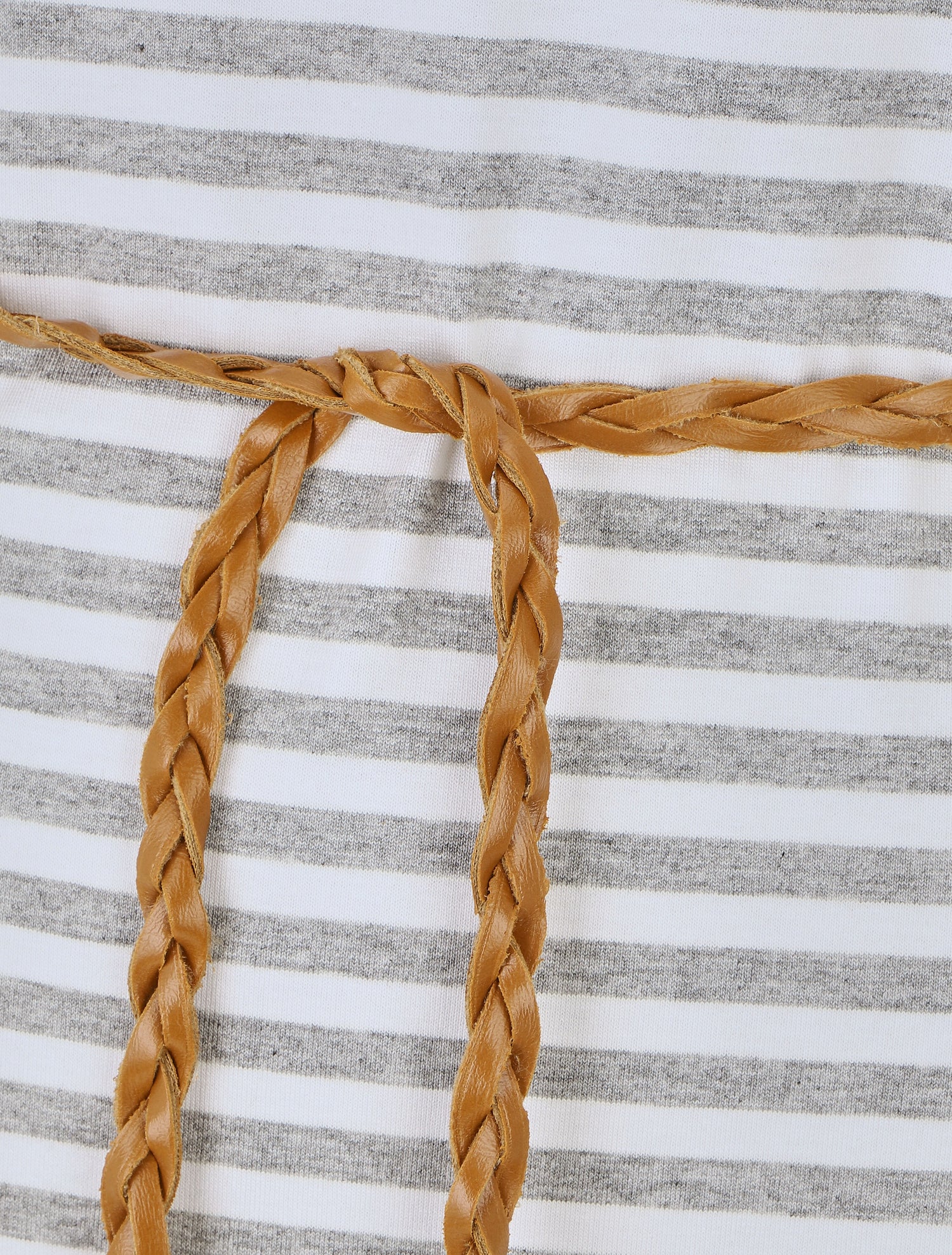 Robe à rayures coupe droite - Gris - 3