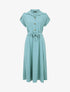 Robe longue fluide à manches courtes - Turquoise - 1