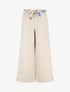 Pantalon ample à taille élastiquée - Beige - 1