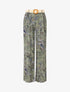 Pantalon fluide imprimé foulard - Kaki - 5