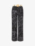Pantalon fluide imprimé fleurs - Noir - 5