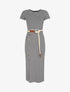 Robe longue à imprimé style marinière - Marine - 1