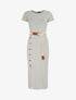 Robe longue à imprimé style marinière - Gris - 1