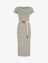 Robe longue à imprimé style marinière - Kaki - 4