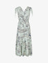 Robe longue élastiquée à imprimé foulard - Vert clair - 5