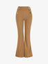 Pantalon fluide à fermeture stylisée - Camel - 1