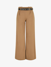 Pantalon fluide ceinturée - Camel - 5