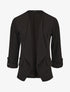 Veste droite unie col cascade - Noir - 1
