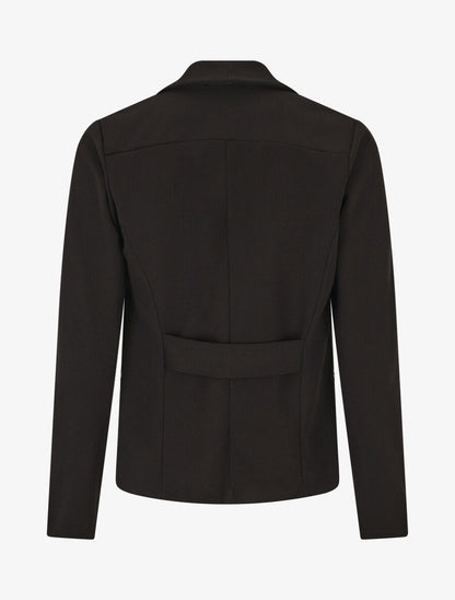 Blazer fluide uni à poches zippées - Noir - 2